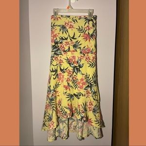 🌼 H&M Yellow floral Maxi Skirt 🌼